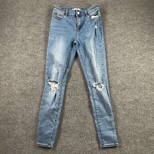 Pacsun Jeans Distressed Blue Stretch High Rise Jegging Size 25